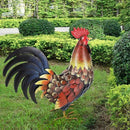 chisheen Rooster Decor Garden Statue Metal Chicken Yard Art Sculpture Outdoor Figurines by GreenHaven Gardens