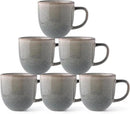 AmorArc 12oz Coffee Mugs, Ceramic Coffee Mugs set of 6 for Man, Woman, Dad, Mom, Modern Coffee Cups with handle for Latte/Cappuccino/Milk/Cocoa. Dishwasher&Microwave Safe, Reactive Glaze by CozyNest Decor