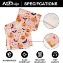 AnyDesign Halloween Table Runner Pink Spooky Ghost Pumpkin Table Cover Kitchen Dining Table Decoration Pink Halloween Table Dresser Scarves for Indoor Outdoor Home Party, 13 x 72 Inch by CozyNest Decor