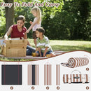 Striped Picnic Blanket Waterproof & Sand Proof, 5-Layer Beach Blanket Portable with Carry Strap, Extra Large Foldable Picnic Rug Machine Washable for Camping Party,Wet Grass,Kids Playground by TinyTreasures Baby Boutique