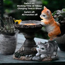 Cat Garden Figurines Outdoor Decor Solar Statue with LED Lights for Patio Lawn Yard Art Decoration Housewarming Garden Gift by GreenHaven Gardens