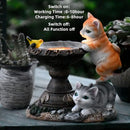 Cat Garden Figurines Outdoor Decor Solar Statue with LED Lights for Patio Lawn Yard Art Decoration Housewarming Garden Gift