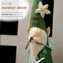 Alpine Corporation - 18" Tall Outdoor Garden Gnome Yard Decoration - Metal Statue with Speak No Evil Expression - Durable, Weatherproof Lawn Sculpture for Patio, Deck, Yard by CozyNest Decor