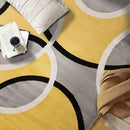 Rugshop Contemporary Abstract Circles Easy Maintenance for Home Office,Living Room,Bedroom,Kitchen Soft Area Rug 3'3" x 5' Yellow by TinyTreasures Baby Boutique