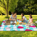Extra Large Picnic Blanket Waterproof,80"x 80"Foldable Machine Washable Beach Blankets,Outdoor Blanket for 6-8 Adults,Picnic Mat Suitable for Indoor Crawling,Park Beach,Camping,Hiking,Travel (Blue） by TinyTreasures Baby Boutique
