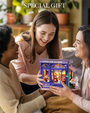 Rolife DIY Miniature House Kit Leisure Tea Time, 3D Book Nook Openable Bookshelf Decor for Adults, Mini Model House Kits, DIY Crafts Kit Halloween for Adults (Leisure Tea Time) by TinyTreasures Baby Boutique