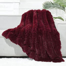 GONAAP Fuzzy Faux Fur Throw Blanket Twin Size Wine Red Super Soft Cozy Plush Fuzzy Shaggy Blanket for Couch Sofa Bed (Wine Red, Twin(60"x80")) by CozyNest Decor