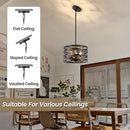 Farmhouse Chandelier, Dining Room Light Fixture, 3-Light Modern Black Pendant Light Fixture, Rustic Industrial Ceiling Hanging Light Fixture for Entryway Foyer Kitchen Over Table Hallway by CozyNest Decor