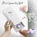Sympathy Gift Modern Grief Gift for Lose of Loved Ones, Memorial Suncatcher with 40mm Crystal Ball, Sorry for Your Lose Rainbow Maker, Bereavement Gift Idea Angel Wings Design, Purple by GreenHaven Gardens