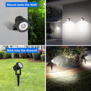 T-SUNUS Solar Garden Spotlight White Outdoor, 4-in-1 Solar Spot Lights 6000K IP65 Waterproof 9.8ft Cable, 5W Separated Solar Panel, Auto On/Off for Tree Patio Yard Driveway Pathway Pool Area by GreenHaven Gardens