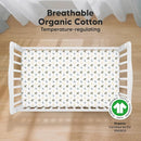 KeaBabies 2-Pack Organic Crib Sheets for Boys, Girls - 52x28 Fitted Crib Mattress Sheet Neutral, Breathable Jersey Cotton Cover for Baby Bed, Toddler Mattress, Soft & Cute Prints (Dragon Tale) by TinyTreasures Baby Boutique
