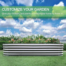 Gardmax Galvanized Raised Garden Bed, Lightweight Planter Boxes Outdoor with Easy Assembly, Large Garden Bed for Vegetables, Fruits, Flower Silver 8FT by CozyNest Decor