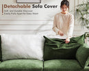 134.6" Luxury Modular Sectional Convertible Sofa with Storage Ottoman, L-Shape 5-Seat Oversized Comfy Couch Deep Seat with Reversible Chaise - Chenille Green by CozyNest Decor
