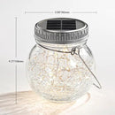 Cooo 6 Pack Crackle Glass Solar Lantern with 30 LED Firefly Lights– Waterproof Outdoor Hanging Lamp 215% Larger Solar Panel, Anti-Rust Lids Decorative Lighting for Garden Patio Table by CozyNest Decor