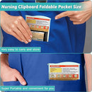 Nursing Clipboard Foldable Clipboard Medical: Edition Cheat Sheets Aluminum 3 Layers Foldable Clipboards Nursing Pocket Size Profile Clip Nurse Clipboards Notepad for Nurses Students and Doctors by TinyTreasures Baby Boutique