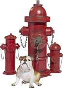 Design Toscano Fire Hydrant Statue Puppy Pee Post and Pet Storage Container, Large 23 Inch, Metal, Full Color by GreenHaven Gardens