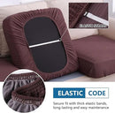 hyha Waterproof Sectional Couch Covers, Non Slip Sofa Couch Cushion Covers L Shape, Thick Stretch Jacquard Fabric, Washable Sofa Slipcovers with Elastic Bottom (1 Piece for Chaise XL, Chocolate) by CozyNest Decor
