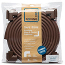 Roving Cove HeftyFit Edge Corner Protector Baby Proofing (Large 18ft Edge 8 Corners), Heavy-Duty, Soft NBR Rubber Foam, Furniture Fireplace Safety Bumper Guard, 3M Adhesive, Coffee Brown by TinyTreasures Baby Boutique