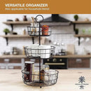 REGAL TRUNK & CO. 3 Tier Fruit Basket, Elegant French Country Wire Baskets, Three Tiered Wire Basket Stand for Vegetables, Bread & More for Countertop or Hanging, Christmas or Birthday Present by CozyNest Decor