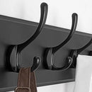 SKOLOO Rustic Wall Mounted Coat Rack, Pine Solid Wood Coat Hook Hanger - 5 Hooks for Hanging Clothes Robes Towels Coats by CozyNest Decor