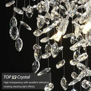 Silver Crystal Tree Branches Chandelier,21 Inchs 6 Lights Modern Round K9 Crystal Chandeliers for Dining Room, Bedroom, Living Room, Foyer,Kitchen Island,Bathroom by CozyNest Decor