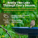 Birds Choice Ohio Stoneware Bird Bath | Pedestal Bird Bath, Stable Locking Top | Weather-Resistant Ceramic Clay, Glazed Finish | Outdoor Garden & Patio Decor | 22" H x 17" D, Burgundy by GreenHaven Gardens