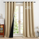 NICETOWN Full Blackout Curtains 96 inches Long for Living Room - Grommet Privacy Window Treatment Drapery Thermal Insulated Curtains for Bedroom, 1 Pair, 52W x 96L, Biscotti Beige by TinyTreasures Baby Boutique