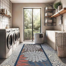 Beverly Rug Outdoor Runner Rug 2x7 Modern Floral Tropical Area Rugs for Indoor and Outdoor Patio Easy to Clean Non Shedding Living Room Porch Garden Washable Outside Carpet (2 x 7 Brown) by CozyNest Decor