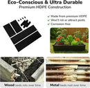 Raised Garden Bed - 2x4 ft Planter Box - Black HDPE - No Tools Needed - DIY Kit for Urban Gardening, Flowers, Herbs & Vegetables - Made in The USA by GreenHaven Gardens