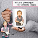 Personalized Coffee Mug, Custom Drawing Portrait Gift, Funny Customized Coffee Gift for Men & Women, Custom Mugs with Pictures, Pink 15oz Customized Ceramic Tea Cup by TinyTreasures Baby Boutique