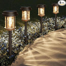 XMCOSY+ Solar Pathway Lights, Garden Solar Lights, 20 LM LED Glass Water Lens, IP65 Waterproof Solar Powered Light for Outside Driveway Walkway Landscape Backyard Sidewalk (‎Black & Brown) by CozyNest Decor