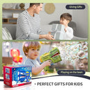 Jasny 2 Pack Bubble Guns for Kids, LED Light Up Rechargeable Bubbles Machine Blower with 2 Bottles Refill Solution for Toddlers 4-8, Wedding Birthday Gift by TinyTreasures Baby Boutique