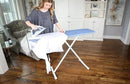 54" Full-Size Adjustable Ironing Board w/Thick Pad Cover, Leg Locking System, Foldable and Collapsible, Heavy-Duty Alloy Steel Construction, Space Saving Design - Blue by CozyNest Decor