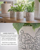 BASE ROOTS Mushroom Planter, Speckled White, Indoor/Outdoor, Holds Small Plants by GreenHaven Gardens