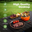 LET'S CAMP Folding Camping Table, Portable Aluminum Roll-up Picnic Backpacking Table with Adjustable Height, Large Storage and Carrying Bag for Picnic, Camping, BBQ, Party, Backyard, Beach by GreenHaven Gardens