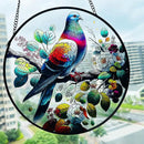 RIVEENY Stained Glass Window Hangings,8" Suncatcher Stained Glass Window Panels,Stained Panel Hangings Gift Women Girls Thanksgiving Birthday Gifts for Mom Grandma (Pigeon) by GreenHaven Gardens