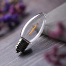 C9 Christmas Replacement LED Light Bulbs,E17 Base Commercial Grade Holiday Bulbs, 4W 5W 6W 7W Incandescent Equivalent, Warm White 2200K, Clear Plastic Bulbs for Christmas String Light - 50 Pack by GreenHaven Gardens