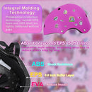 Kids Bike Helmet with DIY Stickers and Knee Pads Elbow Pads Wrist Guard Set for Ages 3-8-14 Toddler Boys Girls Helmet for Roller Skates Cycling Skateboarding Bicycle Scooter by TinyTreasures Baby Boutique
