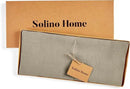 Solino Home Linen Vintage Khaki Table Runner 120 Inches Long - 100% Pure Linen 14 x 120 Inch Table Runner for Fall, Autumn, Thanksgiving - Fete by CozyNest Decor