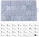 1400pcs Letter Beads, 4x7 mm Acrylic Alphabet Beads, Beads for Jewelry and Bracelet Making, in 28 Grid Box (White and Black) by TinyTreasures Baby Boutique