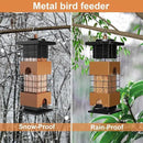 Auslar Bird Feeder, Metal Squirrel Proof Bird Feeders for Outdoors Hanging, 2.5LB Capacity Squirrel Proof Wild Bird Feeders for Outside and Garden Decoration Yard Decor by CozyNest Decor