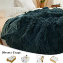XeGe Luxury Faux Fur Throw Blanket, Deep Green Soft 50x60 Fluffy Blanket Throw, Shaggy Plush Decorative Couch Blanket, Cute Furry Throw Fuzzy Office Lap Blanket for Bedroom Living Room Dark Green by CozyNest Decor