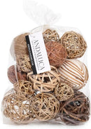 ANDALUCA Decorative Balls & Orbs Gold Natural Bag Bowl Filler Home Decor (Gold) by CozyNest Decor