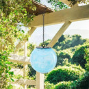 VCUTEKA Solar Chandelier Outdoor, Hanging Glass Solar Light with Hook Up, Garden Lanterns Decor for Yard, Tree and Patio, Blue by GreenHaven Gardens