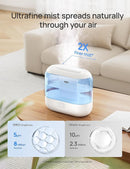 Dreo Humidifiers for Bedroom, Top Fill 4L Smart Cool Mist Humidifier with Oil Diffuser, Cartridge, Nightlight, 36H Runtime, Quiet Ultrasonic Humidifiers for Home, Baby Nursery, Plants, Office, HM311S by TinyTreasures Baby Boutique