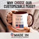 Custom Mug Upload Your Picture Personalized Coffee Mug with Photo Text Name Customized Cup Unique Ideas Gifts for Men Women Mom Dad Girlfriend Boyfriend Friend Family (Dark Red, 15oz) by TinyTreasures Baby Boutique