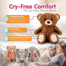 Gemma Joy Bedtime Baby Soothers for Sleep, Cry Activated Heartbeat Stuffed Animal for Baby, Newborn, Calming Light, Lullaby Music, White Noise, Shush, Mother’s Heartbeat - (Brown Bear, Rechargeable) by TinyTreasures Baby Boutique