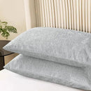 CaliTime Throw Pillow Covers Decorative 20 X 26 Inches Pack of 2 Cozy Chenille Standard Pillow Shams Cases for Couch Sofa Bed Living Room Home Moonbeam Gray by CozyNest Decor