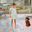 Ultra Soft Rug for Living Room, 5X8 Fluffy Shag Area Rug for Bedroom, Modern Shaggy Carpets Fuzzy Rug for Teens Dorm Nursery Home Decor Aesthetic, Upgrade Anti-Skid Durable, Rainbow by TinyTreasures Baby Boutique
