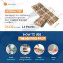 SunnyBay Extra Large Microwave Heating Pad, Microwavable Heavy Weighted Full Body Moist Hot Pack and Washable Fleece Cover, 10x24 Inches, 2.8 lbs (London)